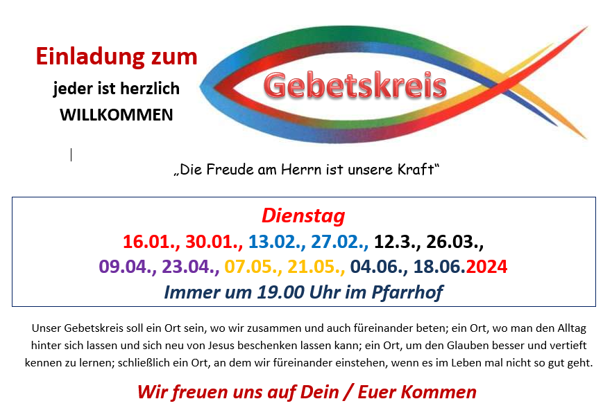 Einladung Gebetskreis